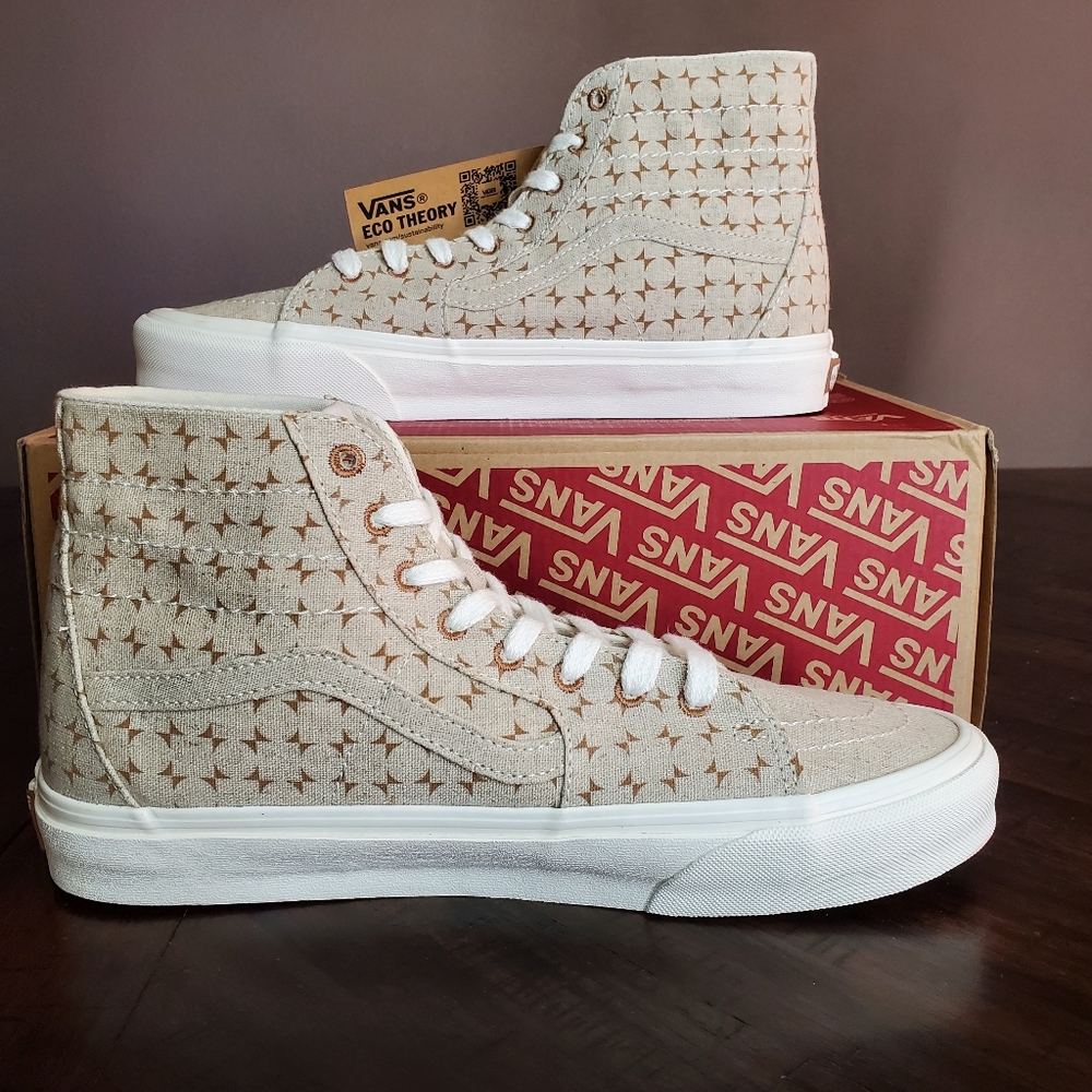 Vans Sk8-Hi Tapered Eco Theory Checkerboard Port Men Size 10.5, Women Size 12 - Picture 2 of 9